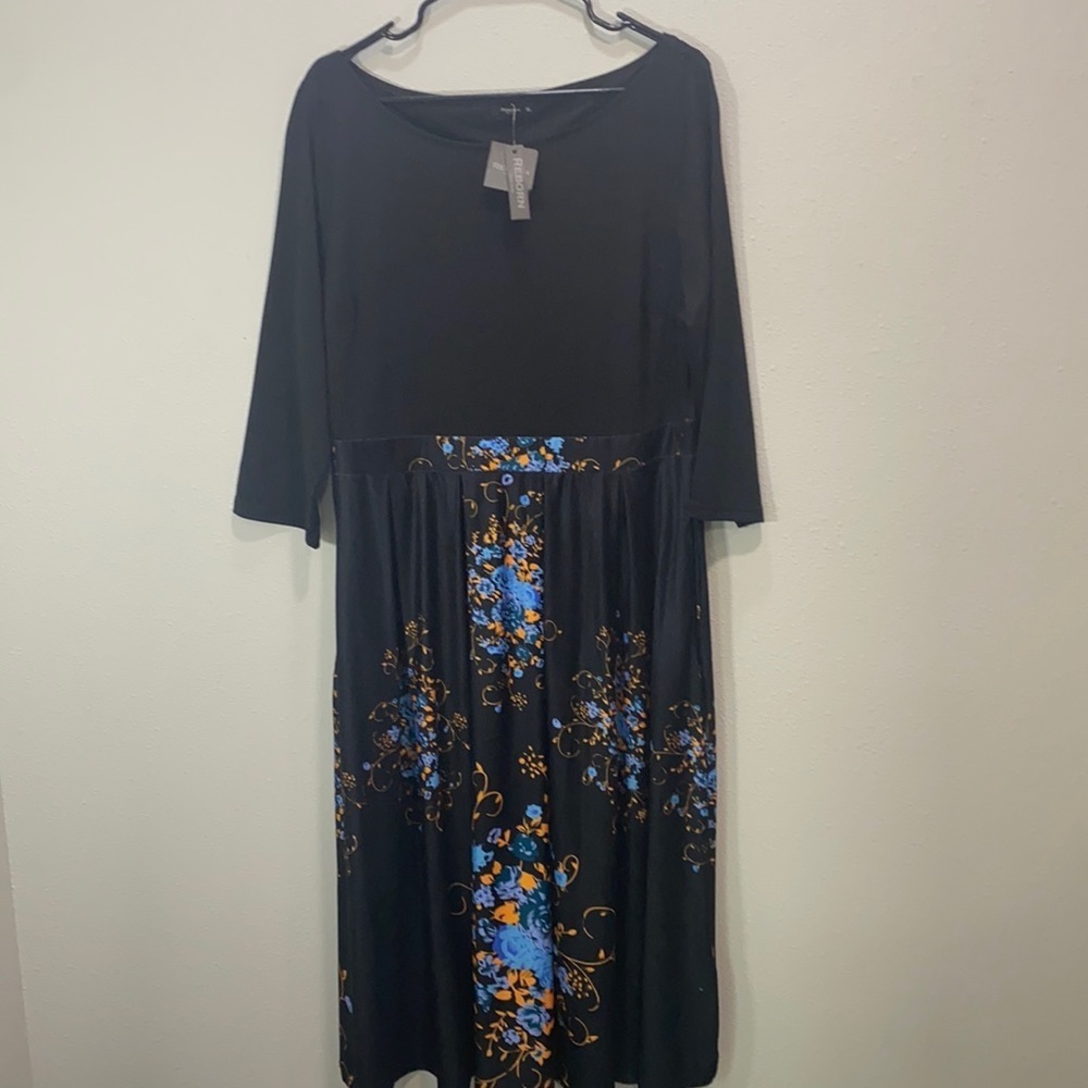 Reborn‎ dress floral skirt black blue